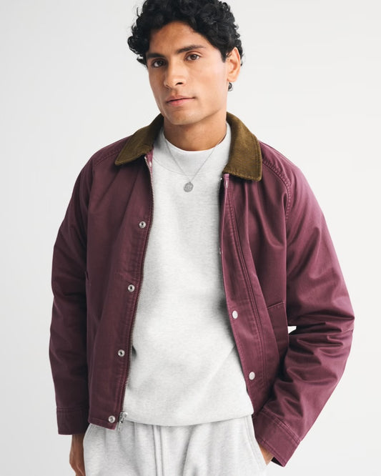 Abercrombie & Fitch Brown Coller Wine Colour Full Sleeve Jacket 663725070