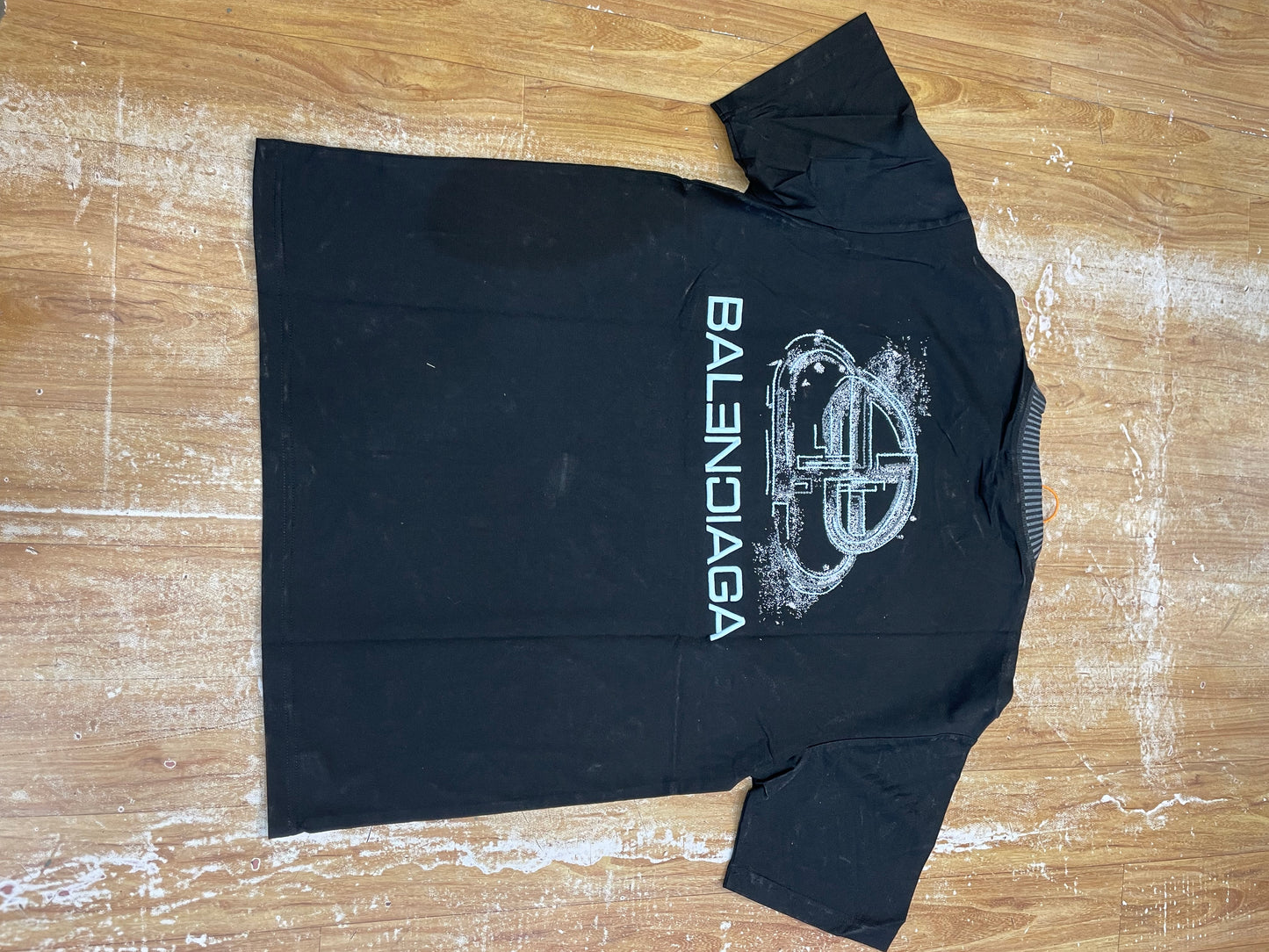 Bail vasa LAB Black Colour Balenciaga Back print Imported Oversize Unisex T-shirt 26031
