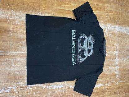 Bail vasa LAB Black Colour Balenciaga Back print Imported Oversize Unisex T-shirt 26031