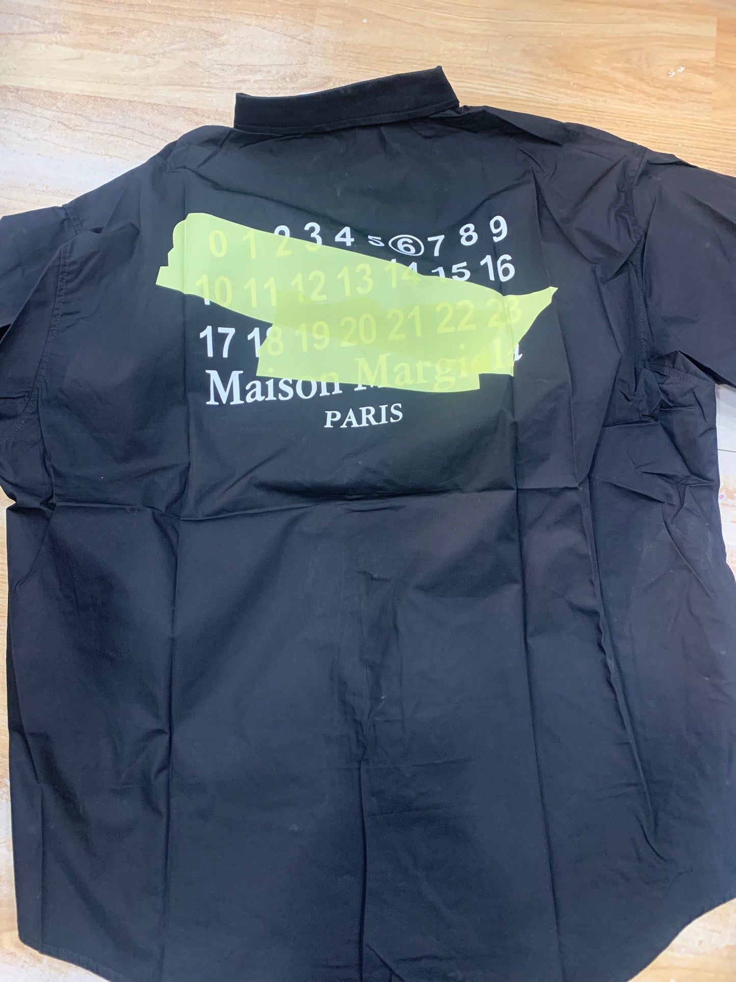 IAM Shirt Black Half Sleeve Baggy Fit H5510