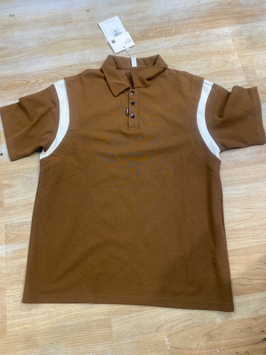 Brown T-shirt Polo Neck premium Quality 38659583147