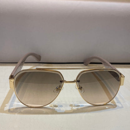 Rub Gold Matte Frame Brown Pink Shade Unisex Sunglasses 22379 60 14 142