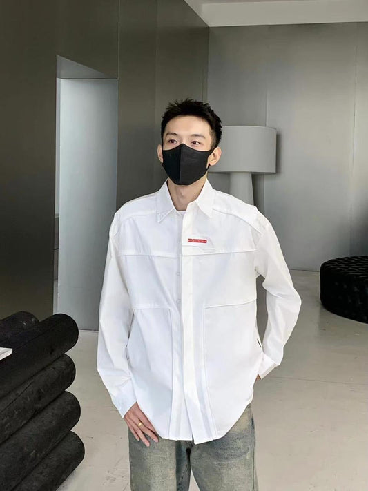 LAB White Colour With Back Print Full Sleeve Premium Quality Shirt 63654