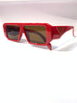 6082 5712-145 Arp Red Frame Brown Shade Premium Quality Unisex Sunglass 60825712-145