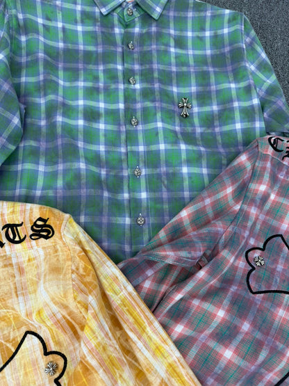 Chr Rhc Green White Purple Colour Logo Print Full Sleeves Shirt 989117