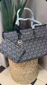 CIM Black Grey KM Print Premium Tote Bag 2003#