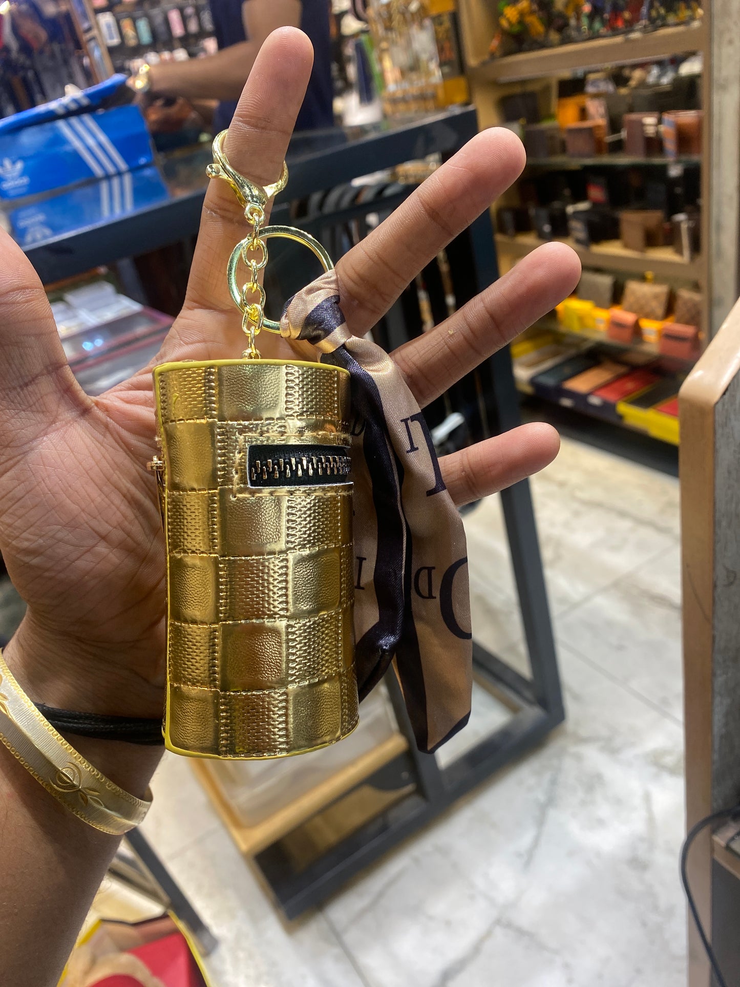 Imported Multi Colour Coin Pouch Key Chain 988422