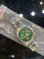 SOB BOS Silver Chain Green Dial Men’s Watch 990534