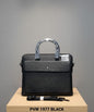 Nom Black ColourFlap Pocket Multi Zip Laptop Bag PVE1977-5#