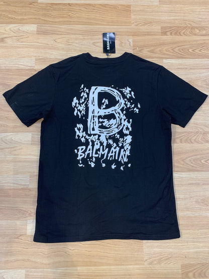 LAB Black Colour Back Print Premium Quality Half Sleeve Tshirt 636108