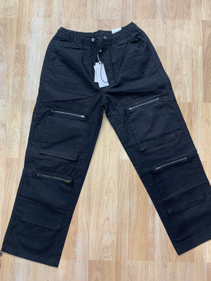M&H Cargo Black Colour Six Pocket Straight Fit H9059