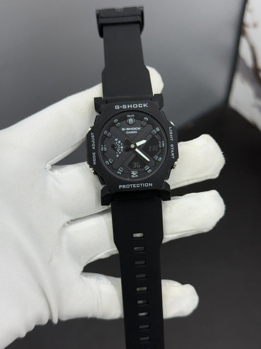 Hsg Black Silicone Strap Black Dial Water resistant Sports Men Whatch 989379