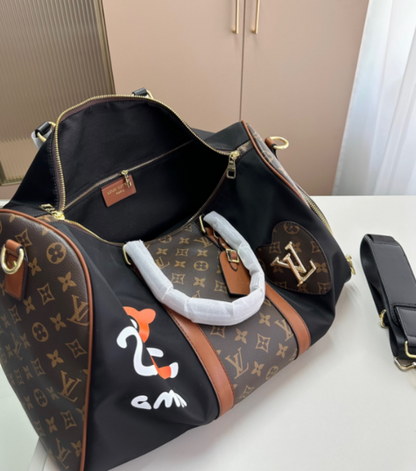 UOL LOU Brown Black Colour Premium Quality Duffle Bag 6895