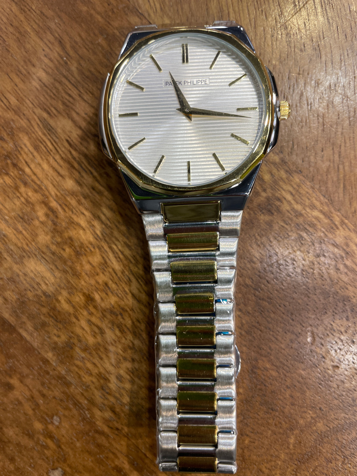 TAP PAT PP Silver Golden Chain White Dial Men’s Watch 991138