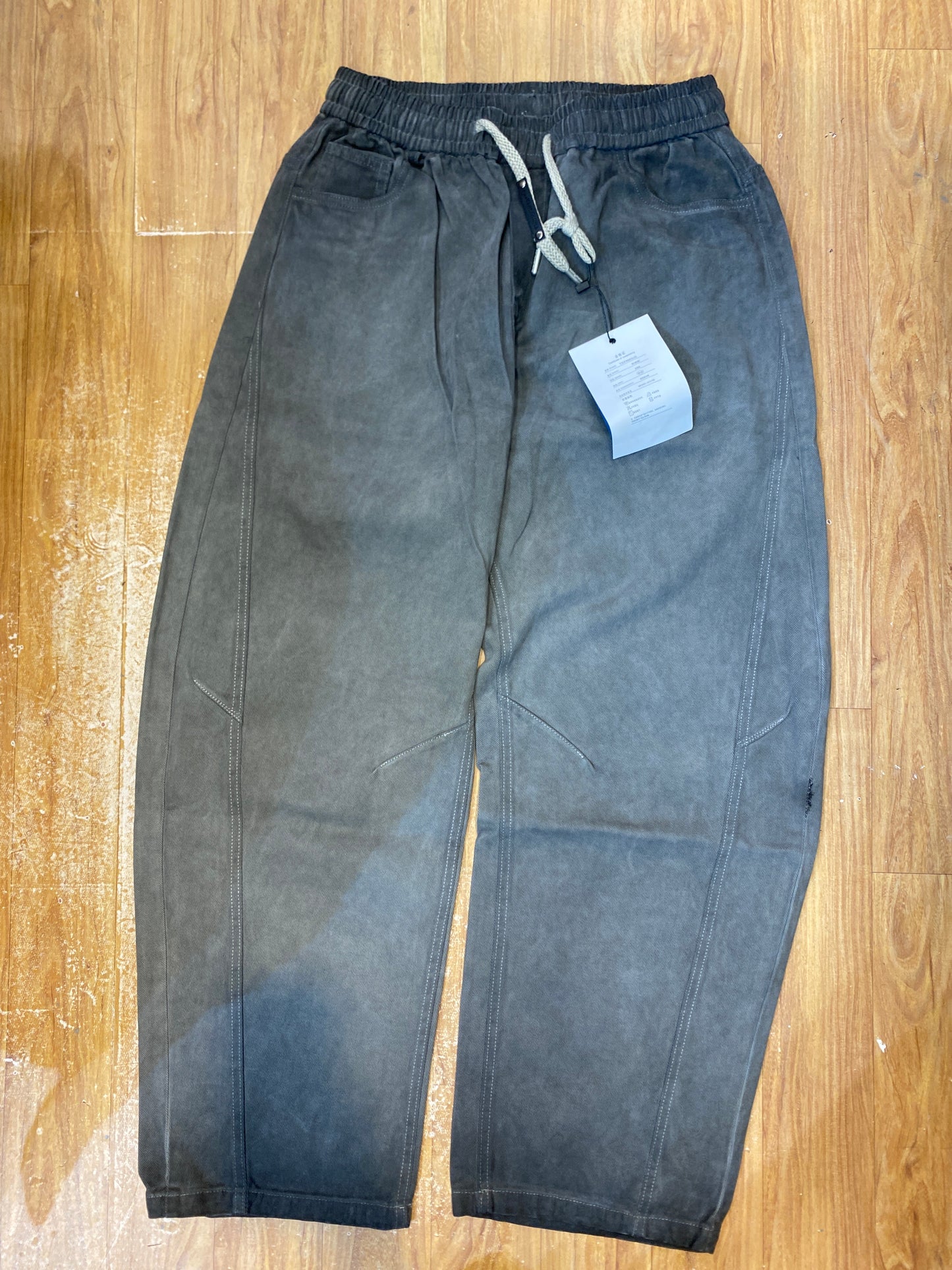 TX/FAMOUS Grey Faded Colour Baggy Fit Jogger Pant 9088