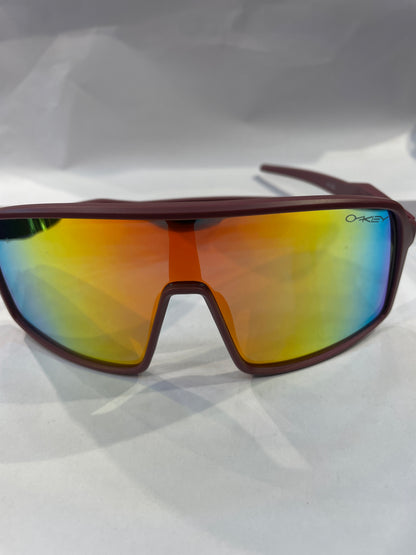 KAO OAK Pink Frame Blue Mercury Shade Unisex Sunglass JH1998