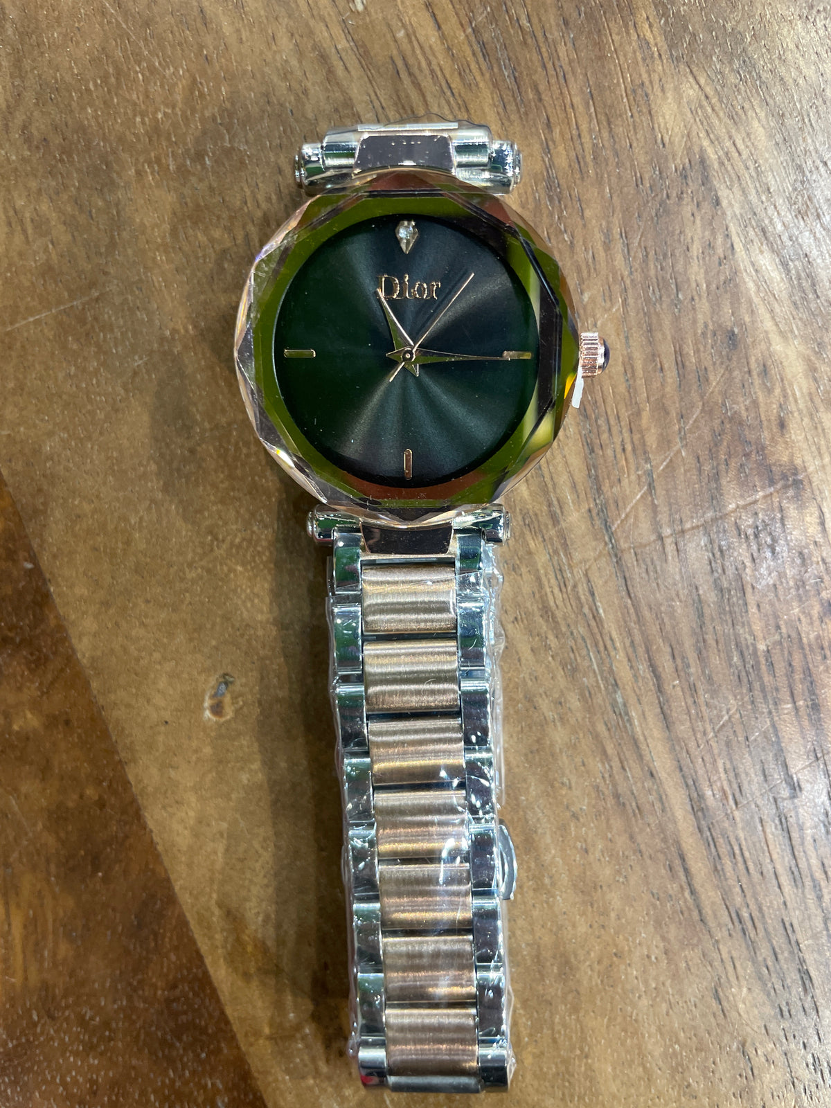 OID DIO Silver Copper Chain Black Dial Ladies watch 991121