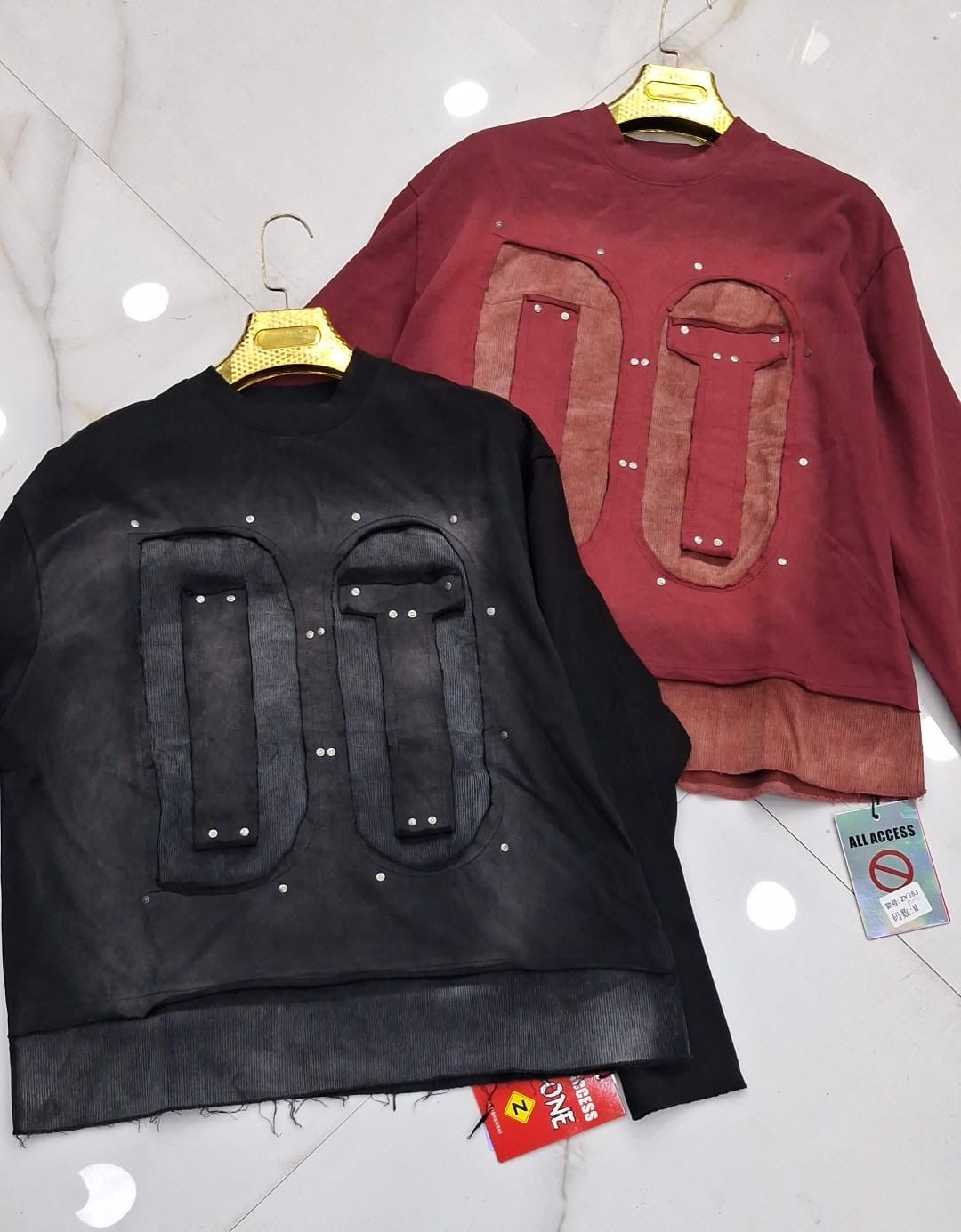 Z-ONE Red Colour DT Patch Premium Quality Unisex Imported Sweatshirt