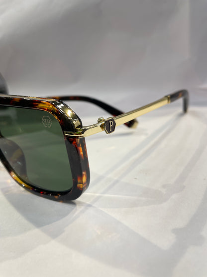 IHP PHI Leopard Frame Green  Shade Unisex Sunglasses SUN272