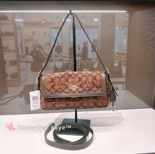 Aoc Black Brown  Ladies Premium Quality Sling Hand Bag 908