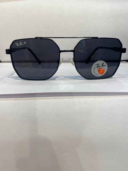 YAR RAY RB Black Frame Black Shade Unisex Sunglass 58421 58 16 145 C1