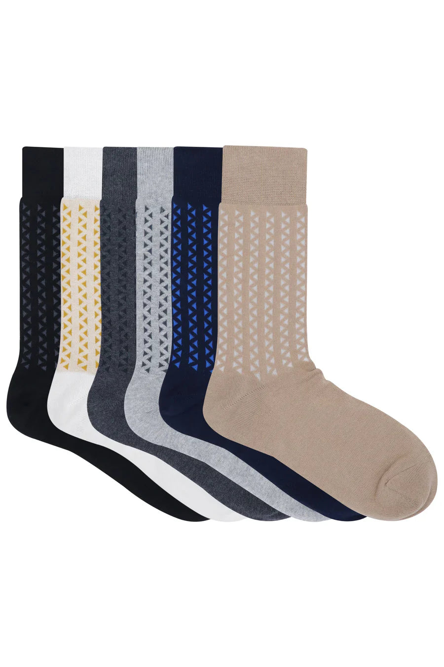 BALENZIA MEN'S COTTON CREW/CALF LENGTH SOCKS-(PACK OF 6 PAIRS/1U) (BLACK,WHITE,NAVY,L.GREY,D.GREY,BEIGE) Your Cart Subtotal