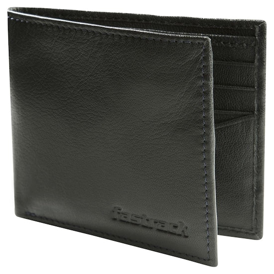 Fastrack BLACK LEATHER BIFOLD Men Wallet C0370LBK01