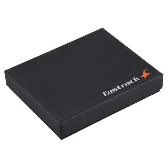 Fastrack BLACK LEATHER BIFOLD Men Wallet C0370LBK01