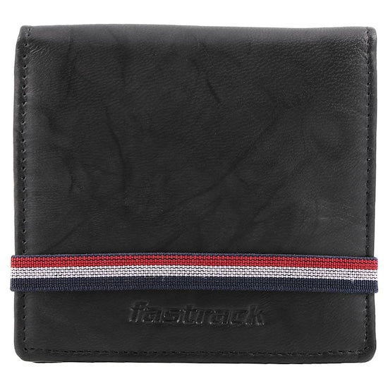 Fastrack BLACK LEATHER BIFOLD WALLET C0408LBK01