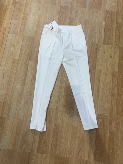 Korean Style Trousers White Colour Regular Fit k2369