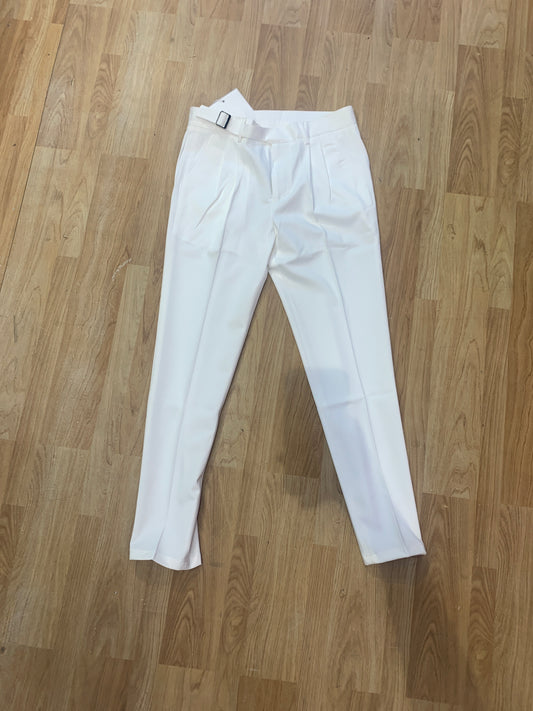 Korean Style Trousers White Colour Regular Fit k2369