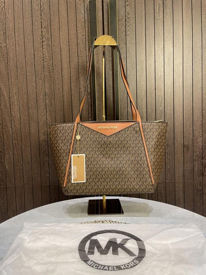 CIM Brown KM Print Premium Tote Bag 0679#