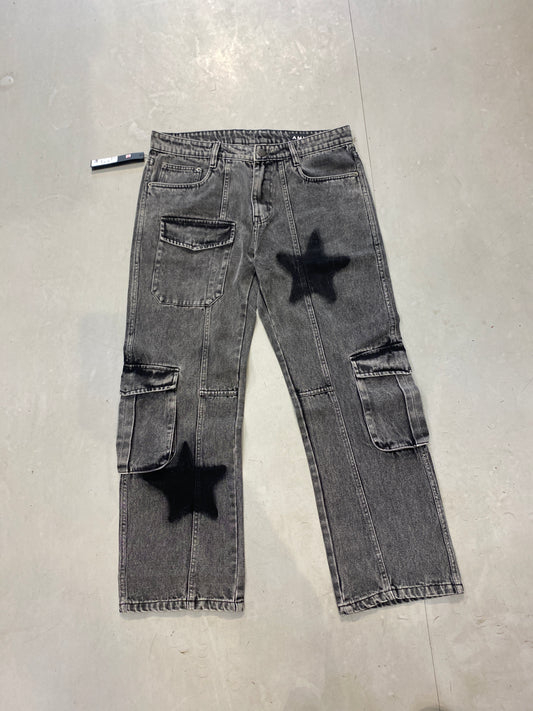 IMA AMI Light Grey 7 Pocket Comfort Baggy Men’s Jeans 9061