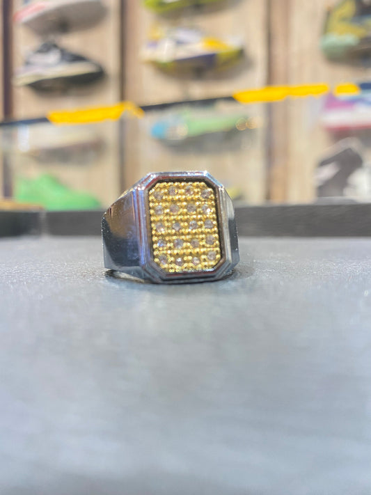 Silver Ring gold Diamond 987310