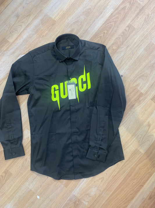 CUG Shirt Green Colour CUG Print H1004