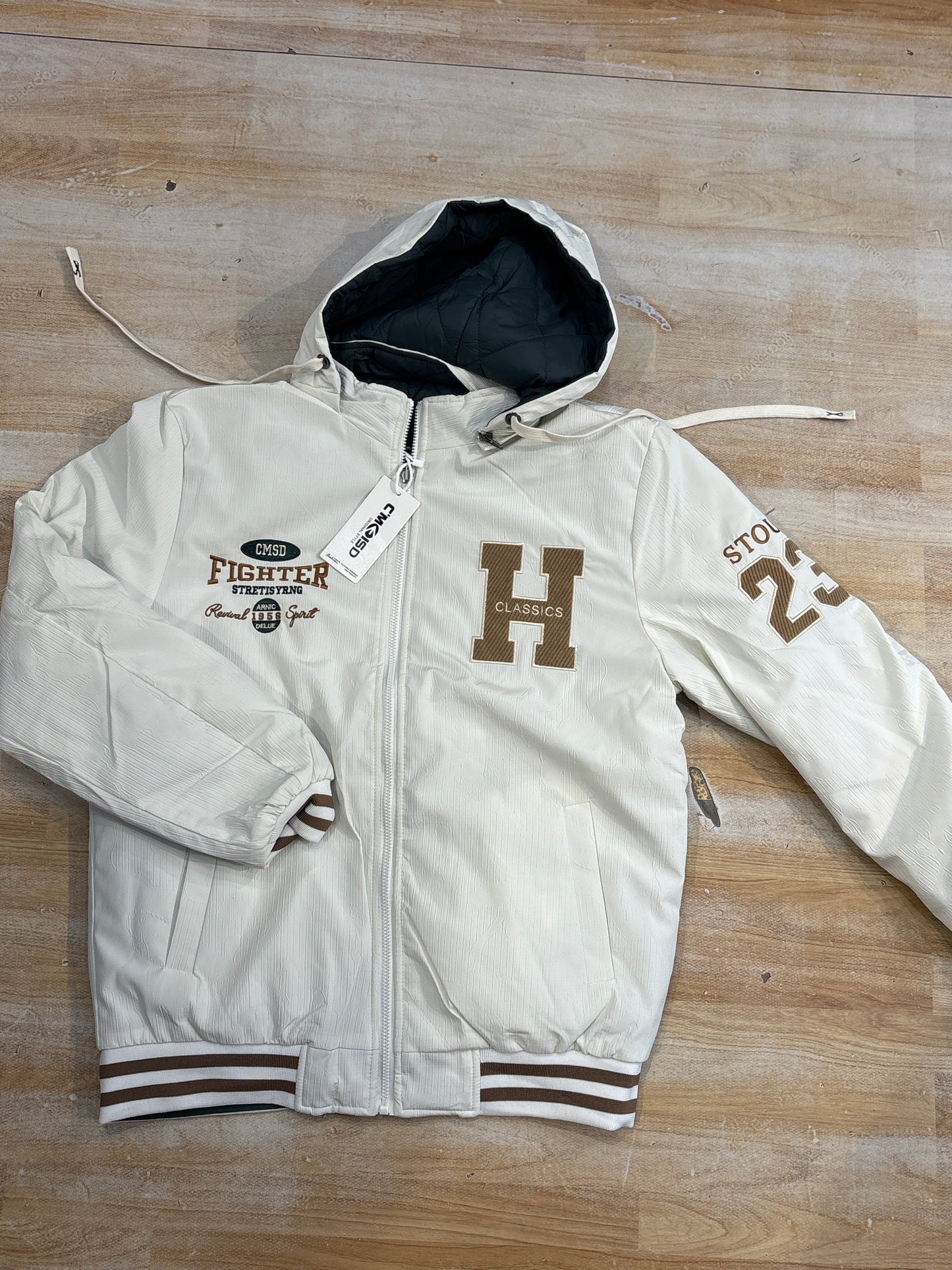 FIGHTER H Classics Cream Colour Double Side Reversible Men’s jacket CM9871