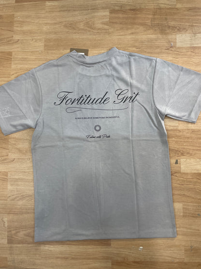 OUTLIER Grey Colour Back Print Premium Quality Round Neck T-Shirt OL 470