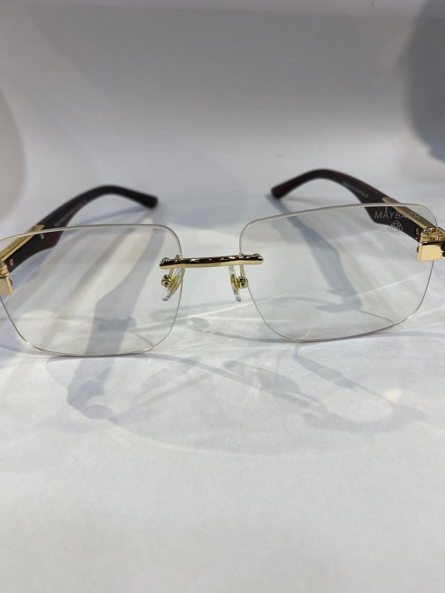 YAM Frameless Golden Brown Stick Trancy Shade Unisex Sunglass T82200411/S 56 18 146