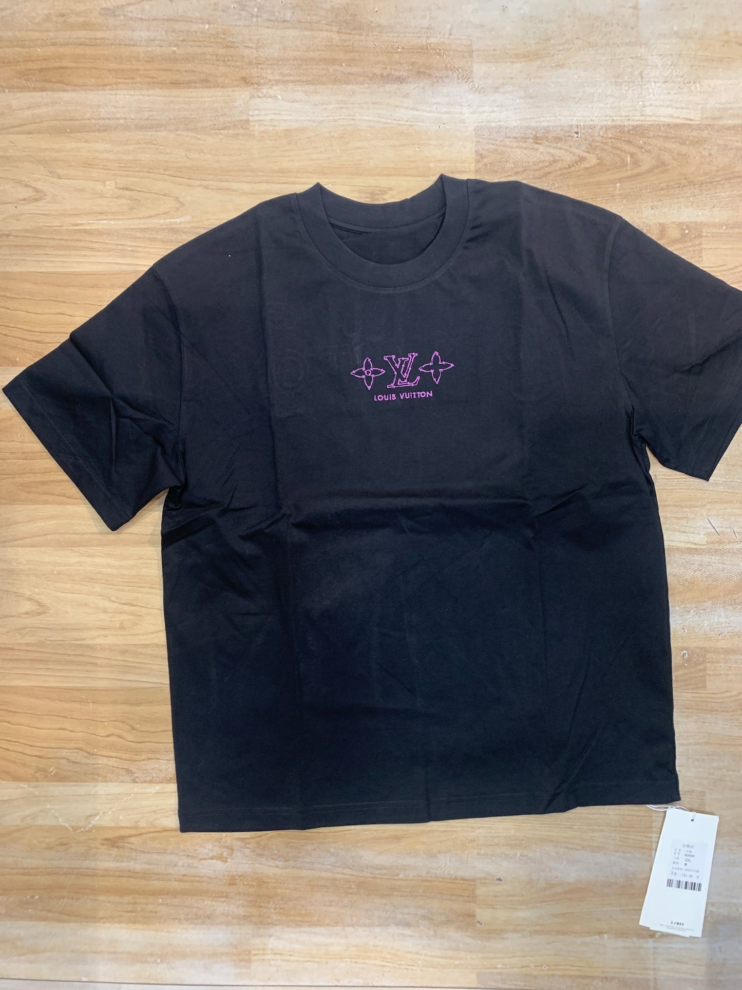 UOL Black Tshirt Embroidered Print 82838