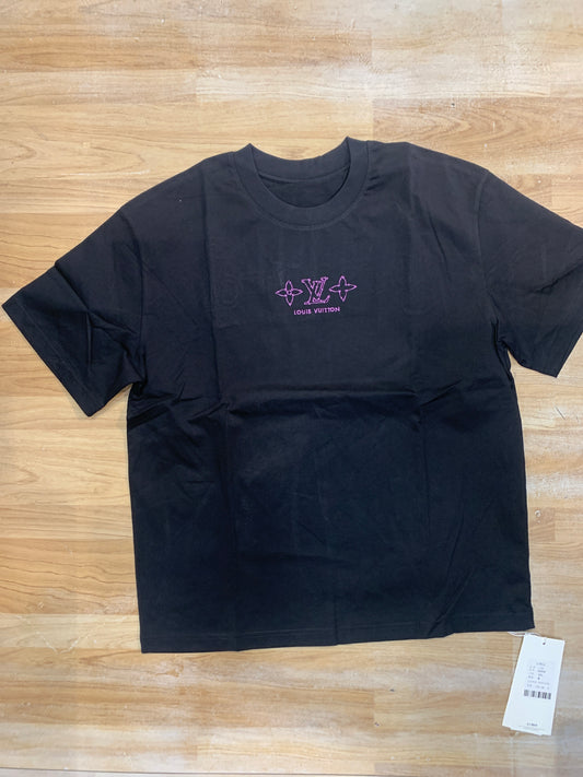 UOL Black Tshirt Embroidered Print 82838