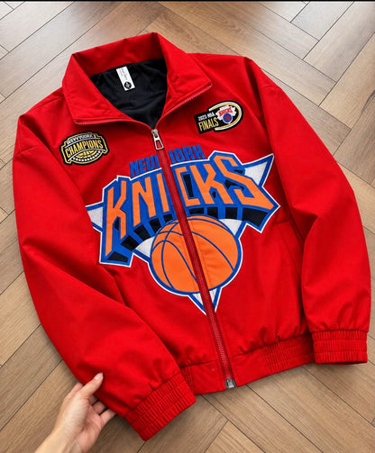 Fashion Red Colour New York Orange Blue Print Premium Quality Unisex Jacket H65-A