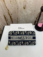 OID Black Colour Monogram Print Zipper Ladies Clutch 36223