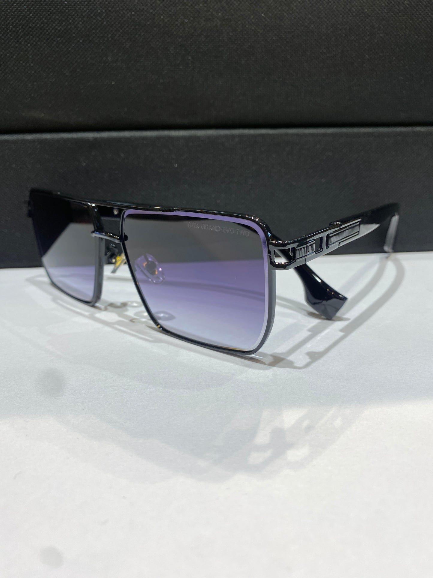 Tid Black Stick Black Frame Purple Black Shade Unisex Sunglass 23287 59 14 142