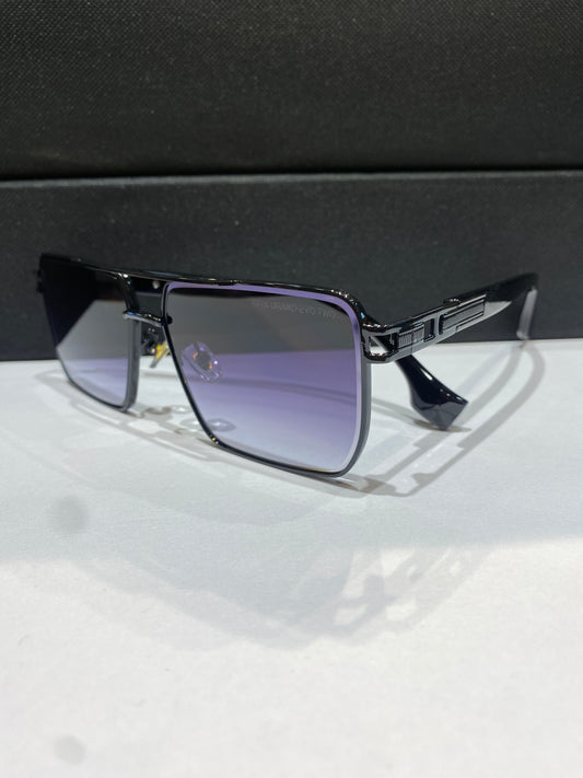 Tid Black Stick Black Frame Purple Black Shade Unisex Sunglass 23287 59 14 142