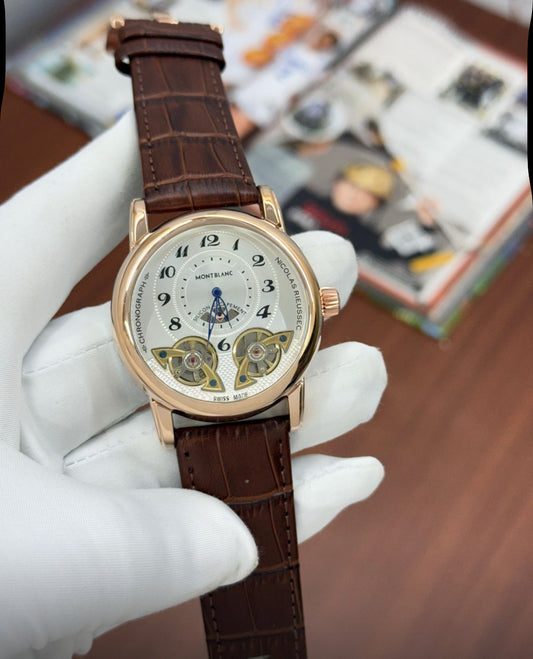 Nom Brown Strap Copper Dial Automatic Men Watch 989461