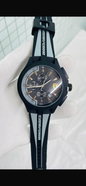 REF Black Grey Silicone Strap Black Dial Men’s Watch 988417