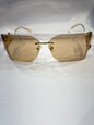 LOD LOD Frameless Golden Stick Light Brown Shade Unisex Sunglasses SUN257