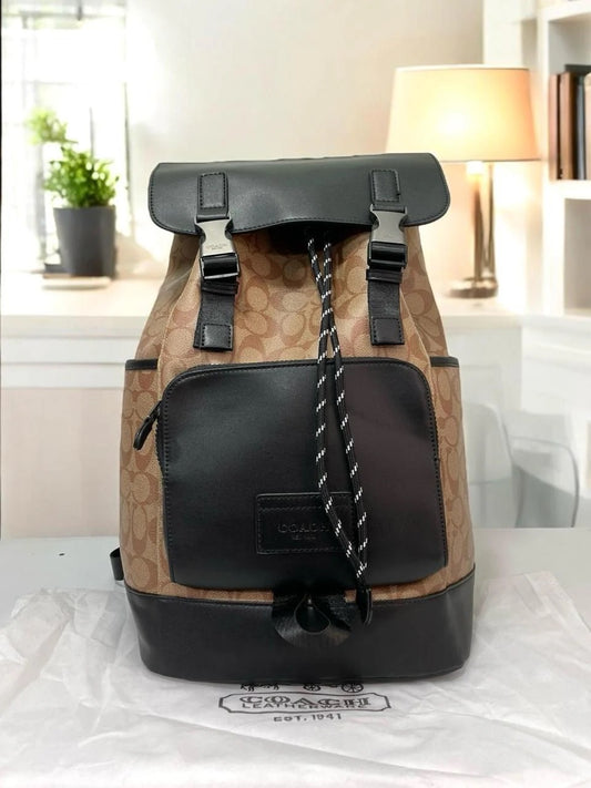 AOC COA CC Print Apricot Black Unisex Backpack 058#