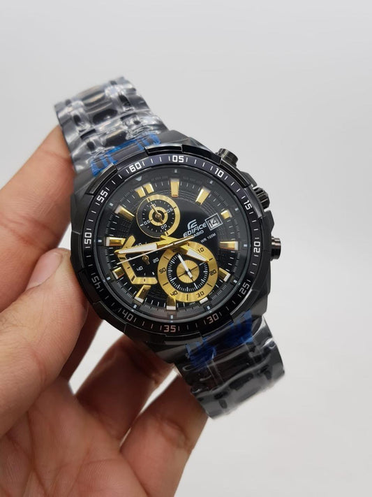 IDE Black Chain Black Gold Dial Men Watch 901740