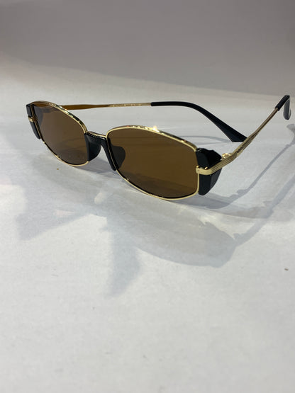 Neg Nom Gm Mg Gold Black Frame Brown Shade Unisex Sungless 9559